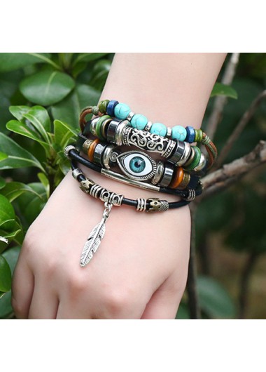 women clothes image of Multi Color Round Copper Bracelet Set