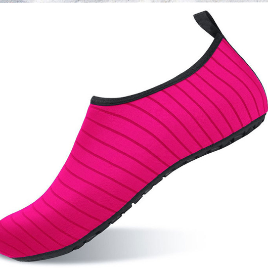 Hot Pink Slip Resistant Striped Lightweight Water Shoes