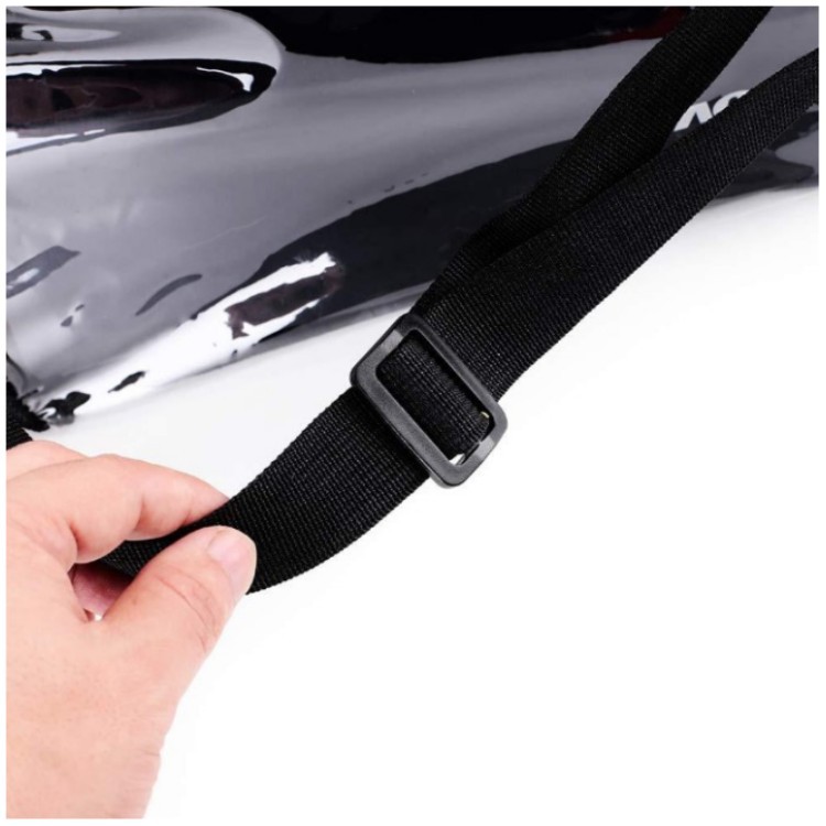 Black Color Transparent Zip Hand Bag | picture 