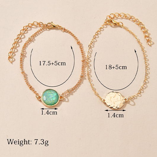 Gold Color Round Alloy Detail Bracelets | picture 