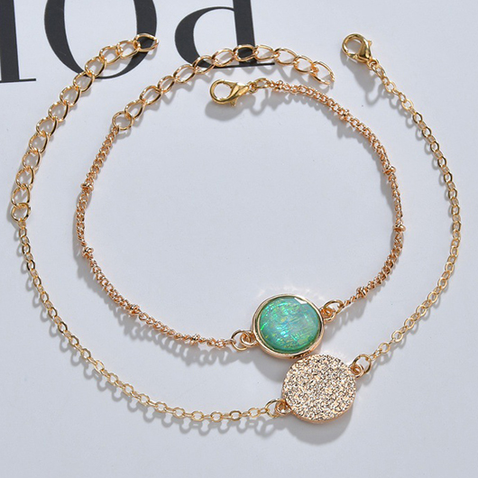 Gold Color Round Alloy Detail Bracelets | picture 