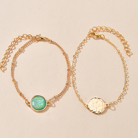 Gold Color Round Alloy Detail Bracelets | picture 