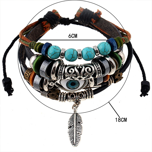 Multi Color Round Copper Bracelet Set | picture 