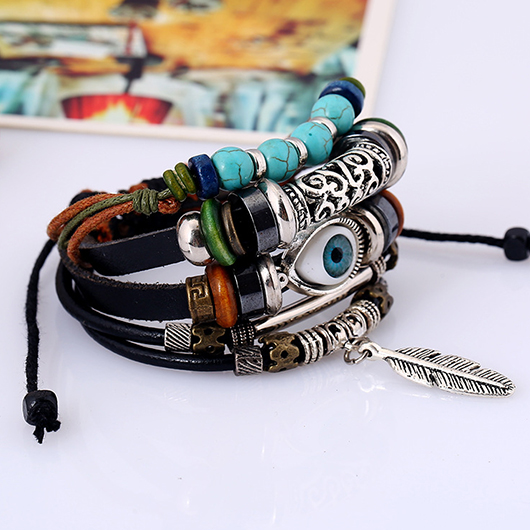Multi Color Round Copper Bracelet Set | picture 