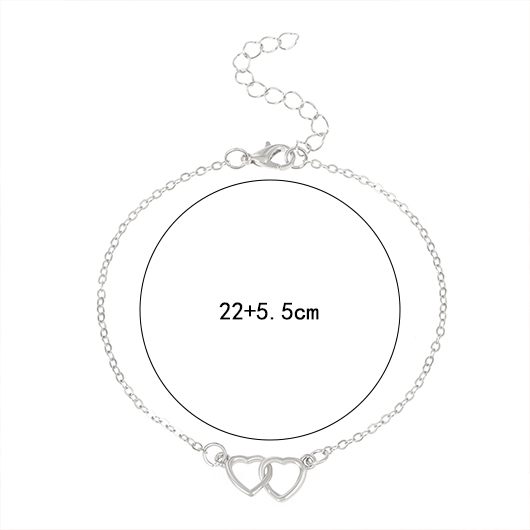 Silvery White Color Round Alloy Anklet | picture 