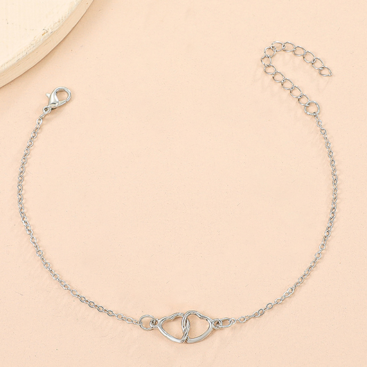 Silvery White Color Round Alloy Anklet | picture 