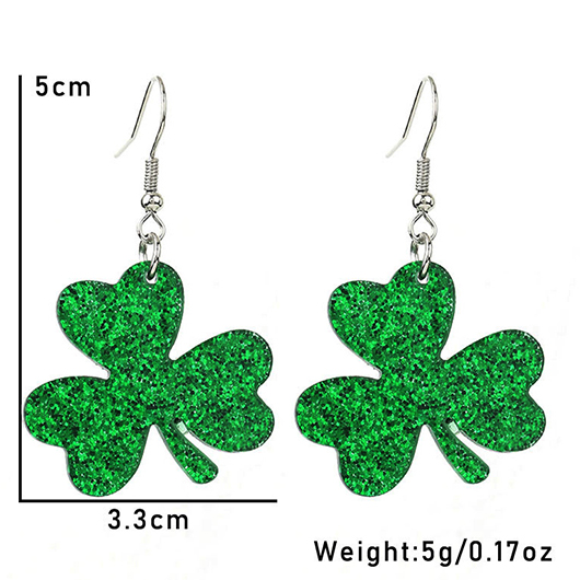 Green Clover Saint Patrick's Day Earrings