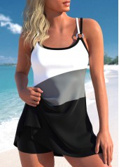 Circular Ring Black Tankini Set