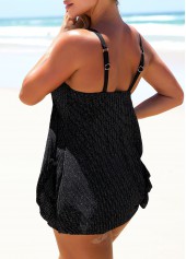 V Neck Fake 2in1 Black One Piece Swimwear | thumb picture 