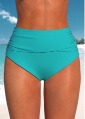 Surplice Floral Print Turquoise Swimdress and Panty | thumb picture 