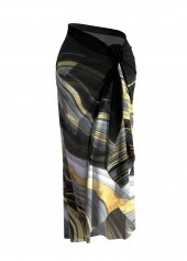 Marble Print Black One Piece Swimwear | thumb picture 