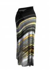 Marble Print Black One Piece Swimwear | thumb picture 