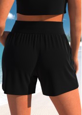 Light Weight High Waisted Black Beach Shorts | thumb picture 