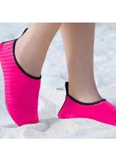 Hot Pink Slip Resistant Striped Lightweight Water Shoes