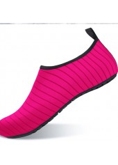 Hot Pink Slip Resistant Striped Lightweight Water Shoes | thumb picture 