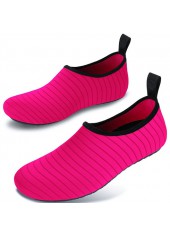 Hot Pink Slip Resistant Striped Lightweight Water Shoes | thumb picture 