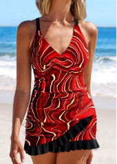 Surplice Ombre Deep Red Tankini Set | thumb picture 