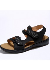 Black Open Toe Falt Velcro Design Scandals | thumb picture 