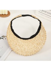 Light Camel Color Straw Detail Hat | thumb picture 