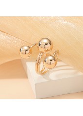Gold Color Round Alloy Detail Ring | thumb picture 