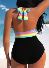 Tie Rainbow Print One Piece Swimwear | thumb picture 
