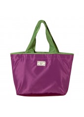 Purple Casual Open Tote Hand Bag