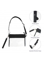 Black Transparent PVC Zip Crossbody Bag | thumb picture 