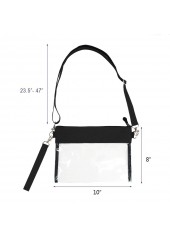 Black Transparent PVC Zip Crossbody Bag | thumb picture 