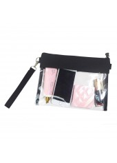 Black Transparent PVC Zip Crossbody Bag | thumb picture 