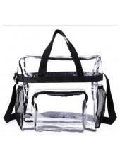 Black Color Transparent Zip Hand Bag | thumb picture 