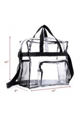 Black Color Transparent Zip Hand Bag | thumb picture 