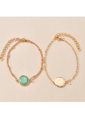 Gold Color Round Alloy Detail Bracelets | thumb picture 