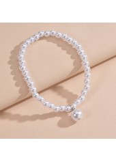 White Color Round Pearl Detail Anklet | thumb picture 