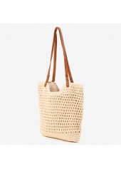 Beige Cotton Zip Closure Shoulder Bag | thumb picture 