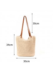 Beige Cotton Zip Closure Shoulder Bag | thumb picture 