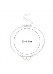 Silvery White Color Round Alloy Anklet | thumb picture 