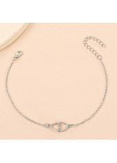 Silvery White Color Round Alloy Anklet | thumb picture 