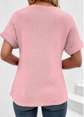 Pink Patchwork Dazzle Colorful Print Short Sleeve T Shirt | thumb picture 