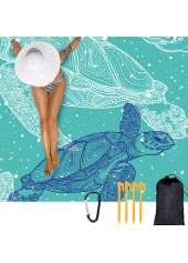 Polyester Mint Green Animal Print Beach Blanket | thumb picture 