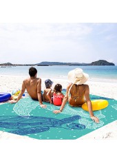 Polyester Mint Green Animal Print Beach Blanket | thumb picture 