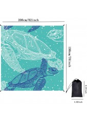 Polyester Mint Green Animal Print Beach Blanket | thumb picture 