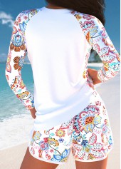 Patchwork Paisley Print White Tankini Set | thumb picture 