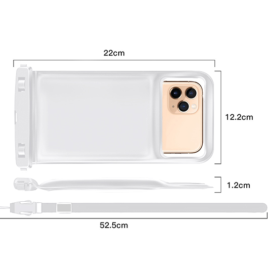 White Waterproof One Size Phone Case