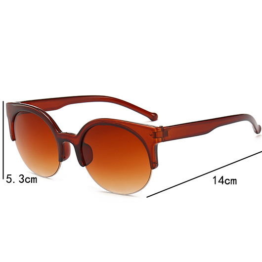 Terracotta Cat Eye Ombre Retro Sunglasses