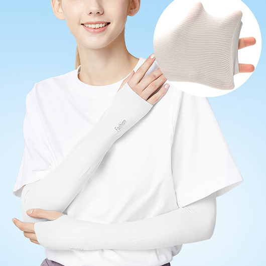 White Above Elbow Lightweight Arm Sleeves