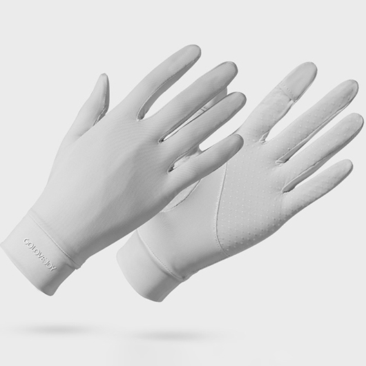 Wrist Lightweight Full Finger Grey Gloves