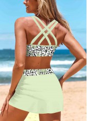 Patchwork Leopard Light Green Bikini Set | thumb picture 