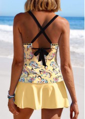 Surplice Tribal Print Light Yellow Tankini Set | thumb picture 