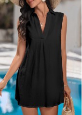 Split Detail Black Sleeveless Cover Up | thumb picture 