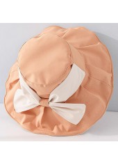 Bowknot Sun Protection orange Bucket Hat | thumb picture 